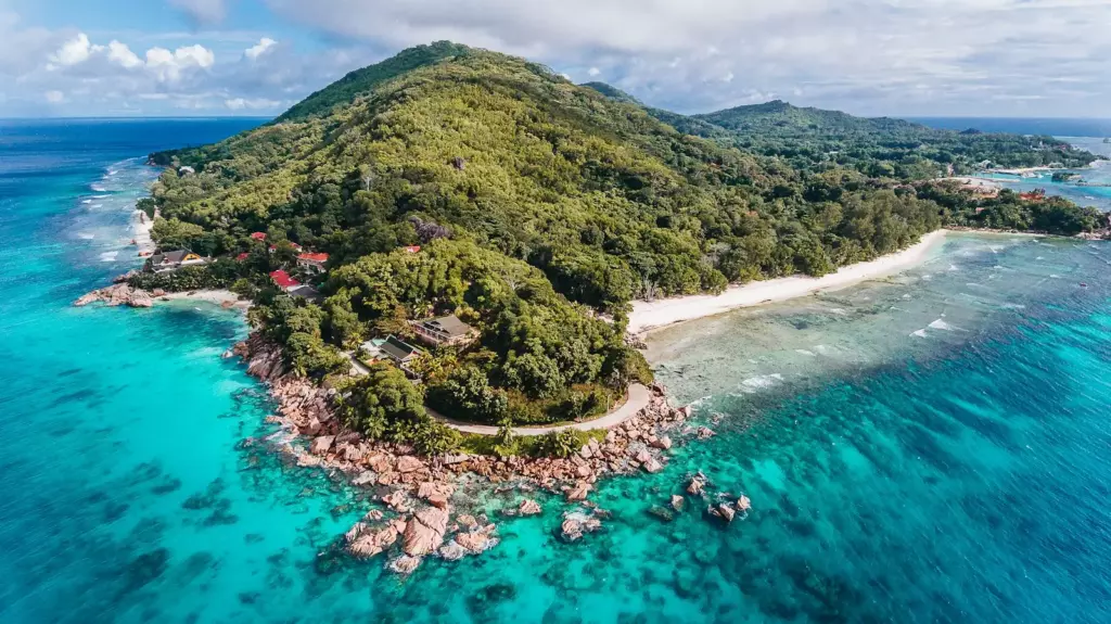 Seychelles island from above